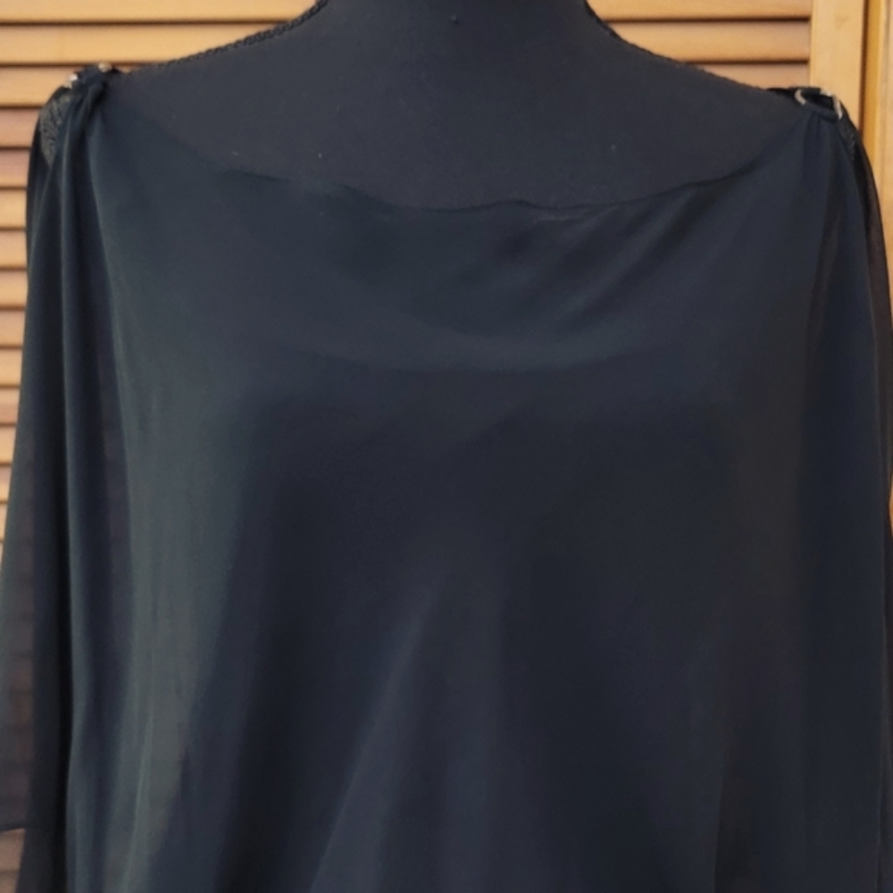 NWT Express Open Sleeve Silk Blouse Size XS - Picture 2 of 12